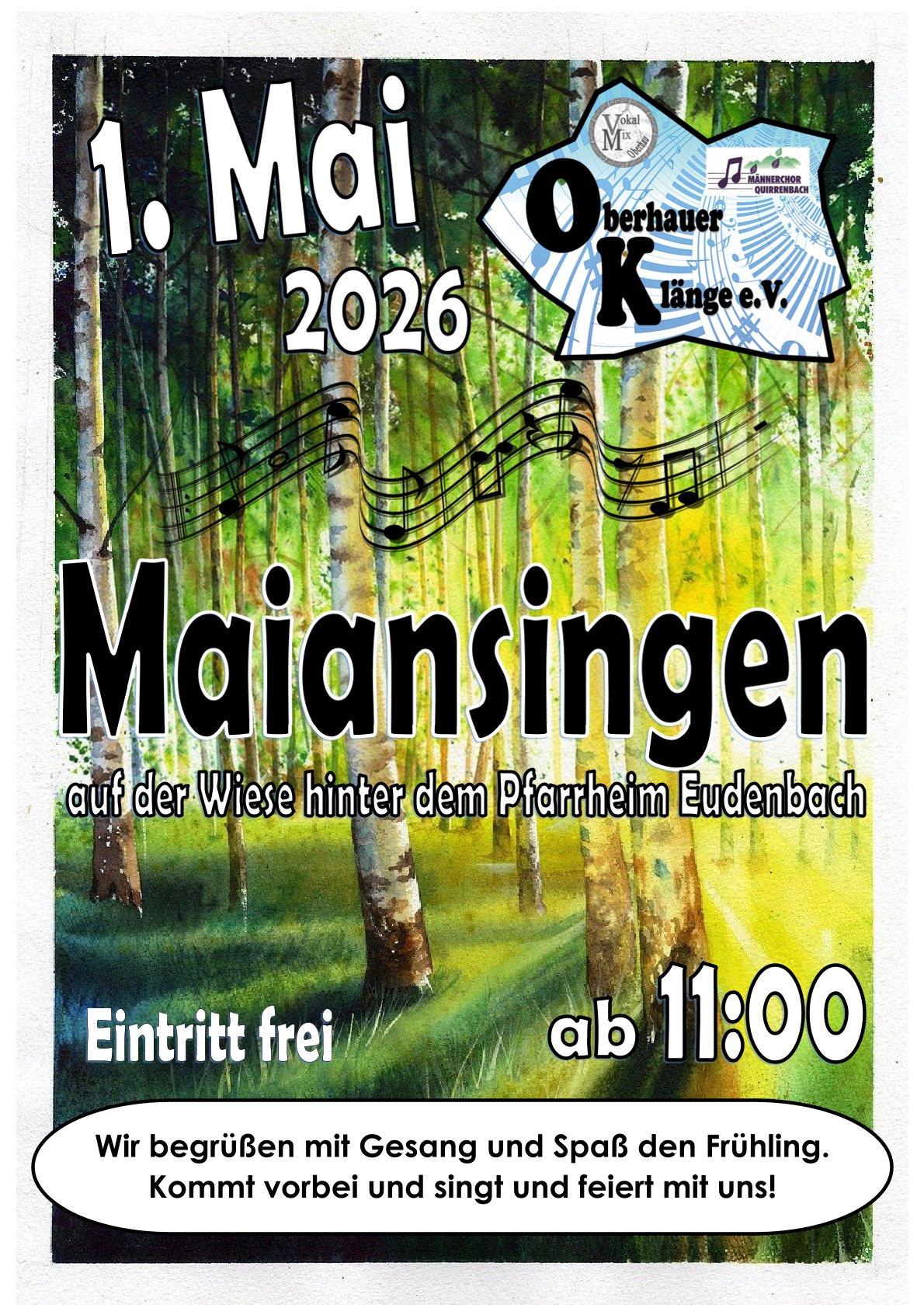 Wir laden wieder ein zum Maiansingen!
